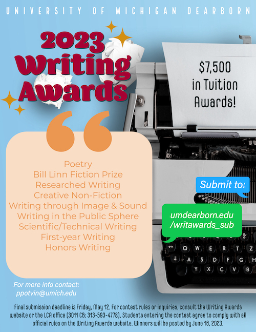 Writing Awards University of MichiganDearborn